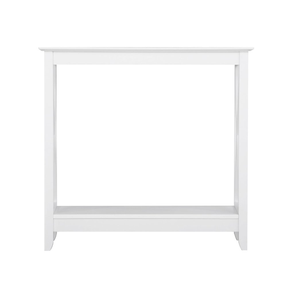 Lambert Modern Farmhouse White Console Table. Picture 2