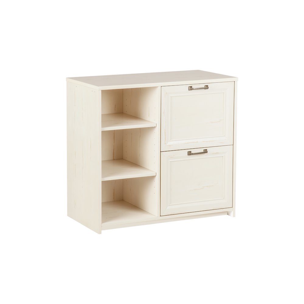 Salisbury 2-Door Modern Wood File Cabinet in Antique White. Picture 1