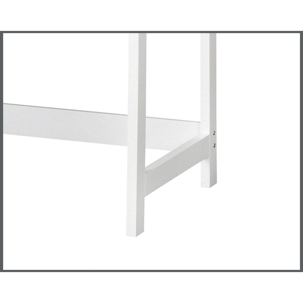 Finley White 47-inch Writing Desk with Storage and Shelves. Picture 3