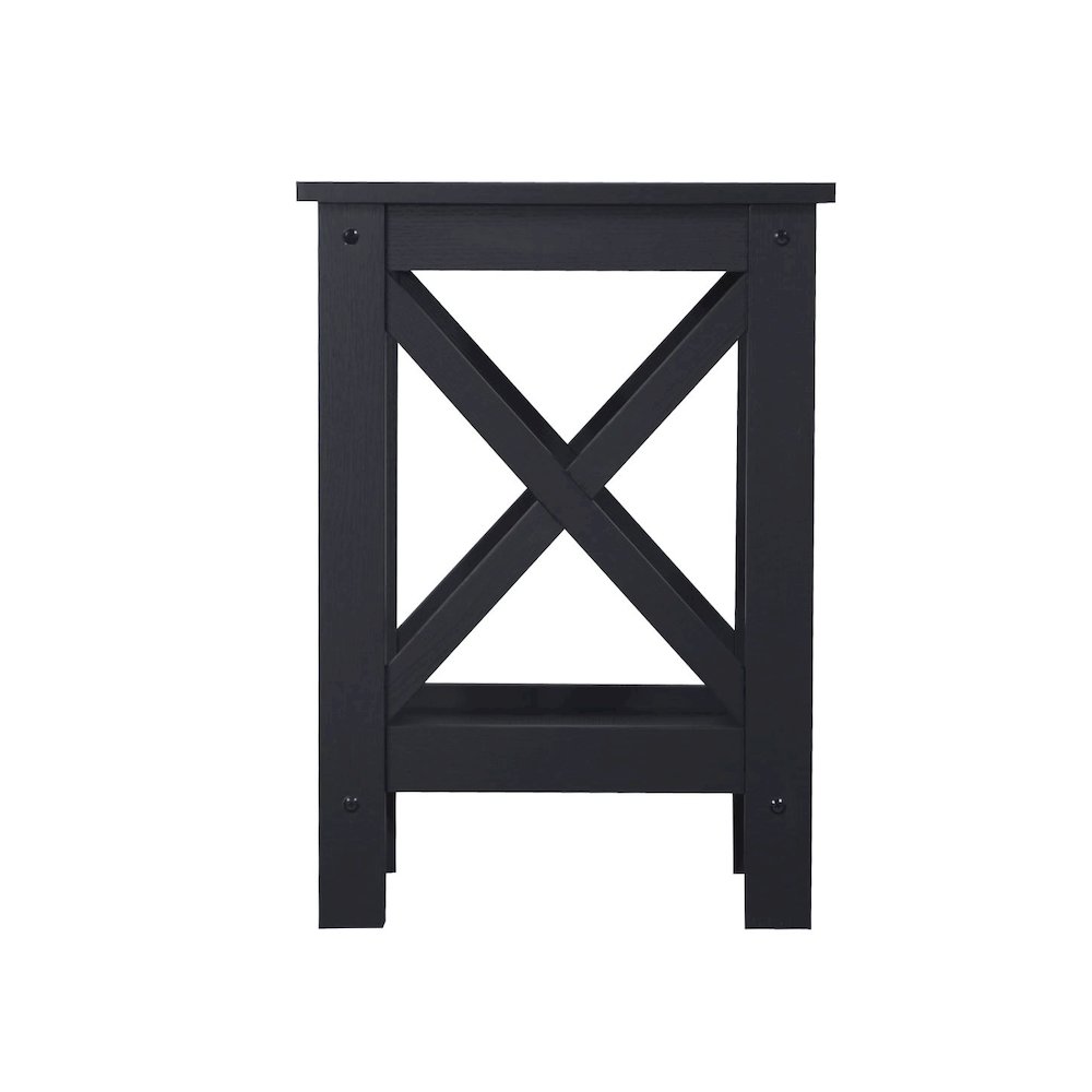 Lambert Modern Farmhouse Black Oak End Table. Picture 2