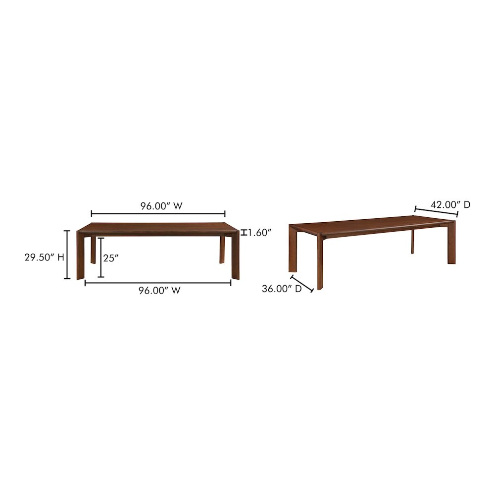 Daifuku Large Dining Table Brown. Picture 5