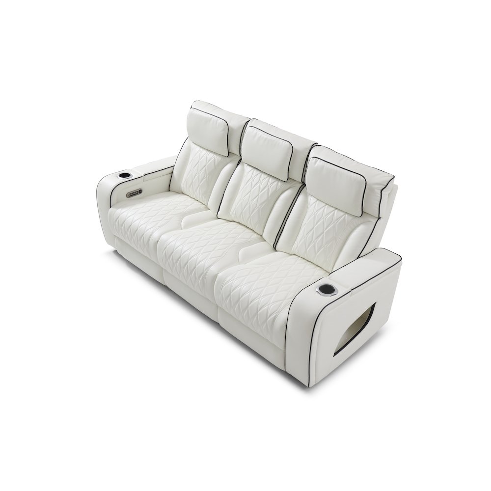 Glory Furniture Lumin Sofa, White. Picture 6