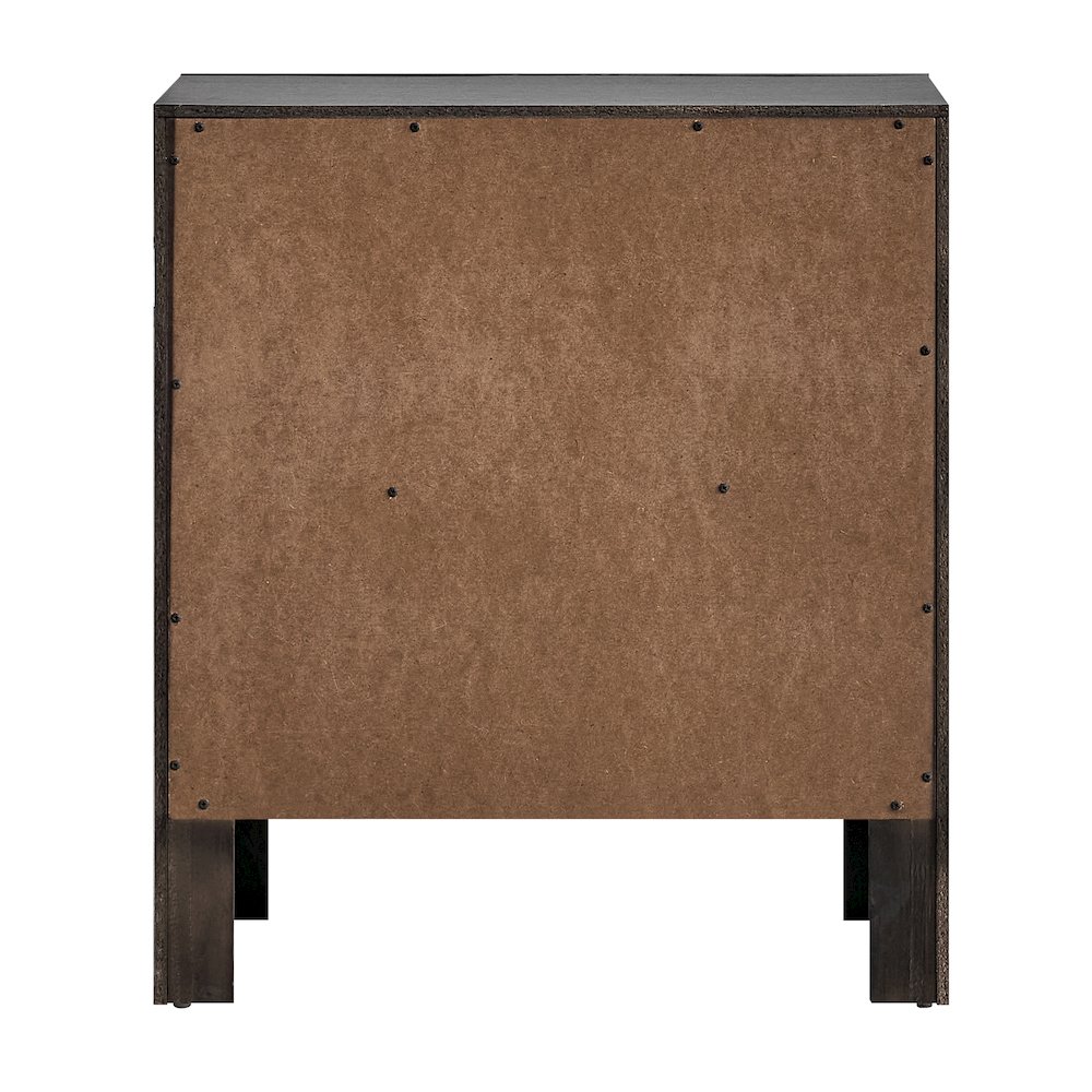 Nightstand with 2 Dovetail Drawers, Fully Assembled Bedside Table Bedroom, Black. Picture 6