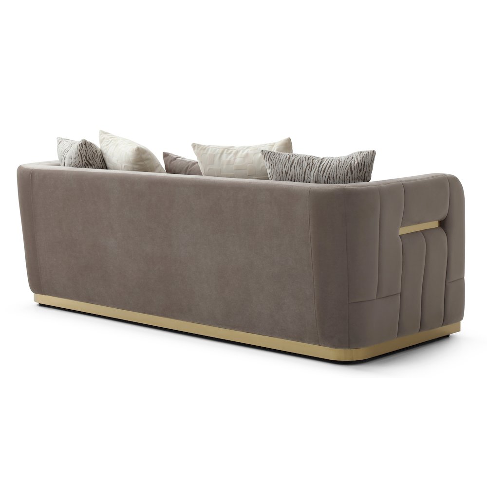 Upholstered Sofa Couch with Accent Pillows, Modern Style for Living Room. Picture 5