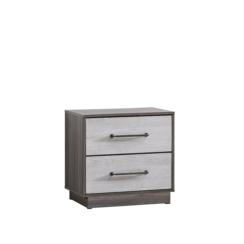 Glory Furniture Aberdeen Nightstand, Gray/Oak. Picture 1