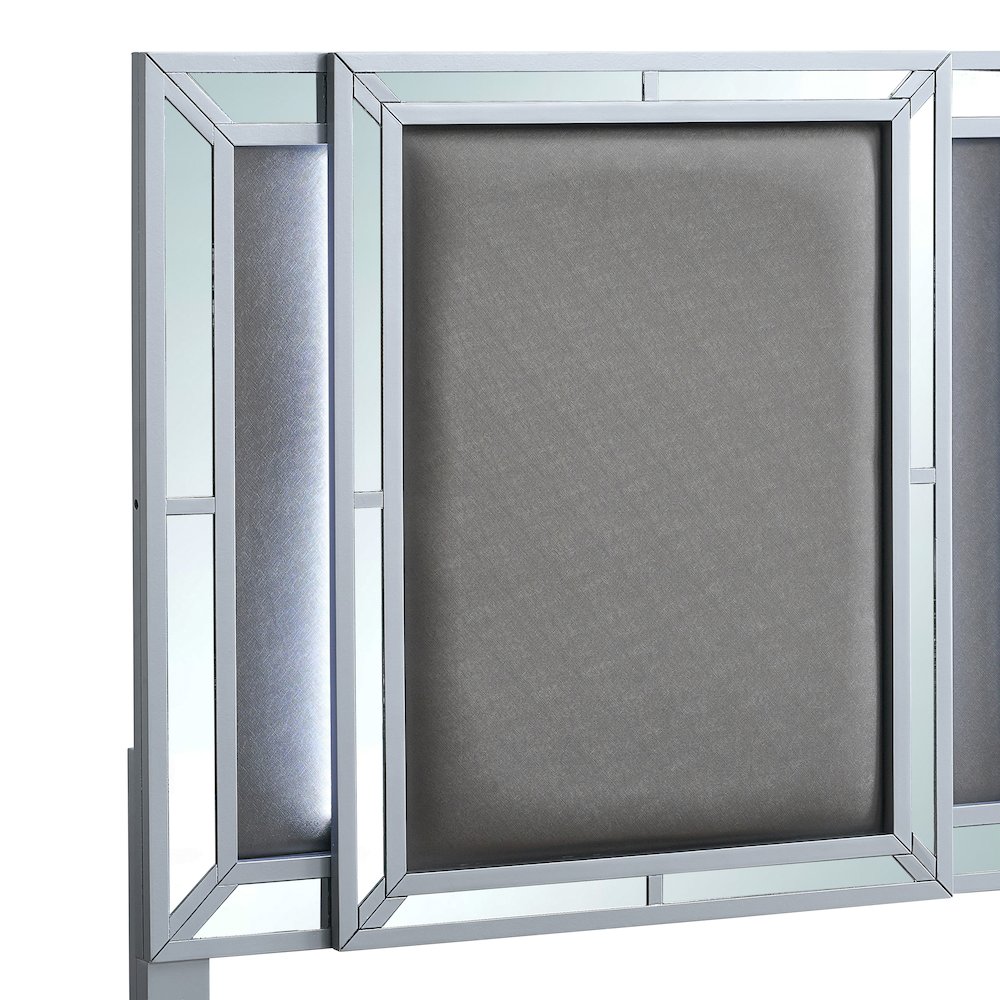 Glory Furniture Murry Twin Bed, Silver Color. Picture 4