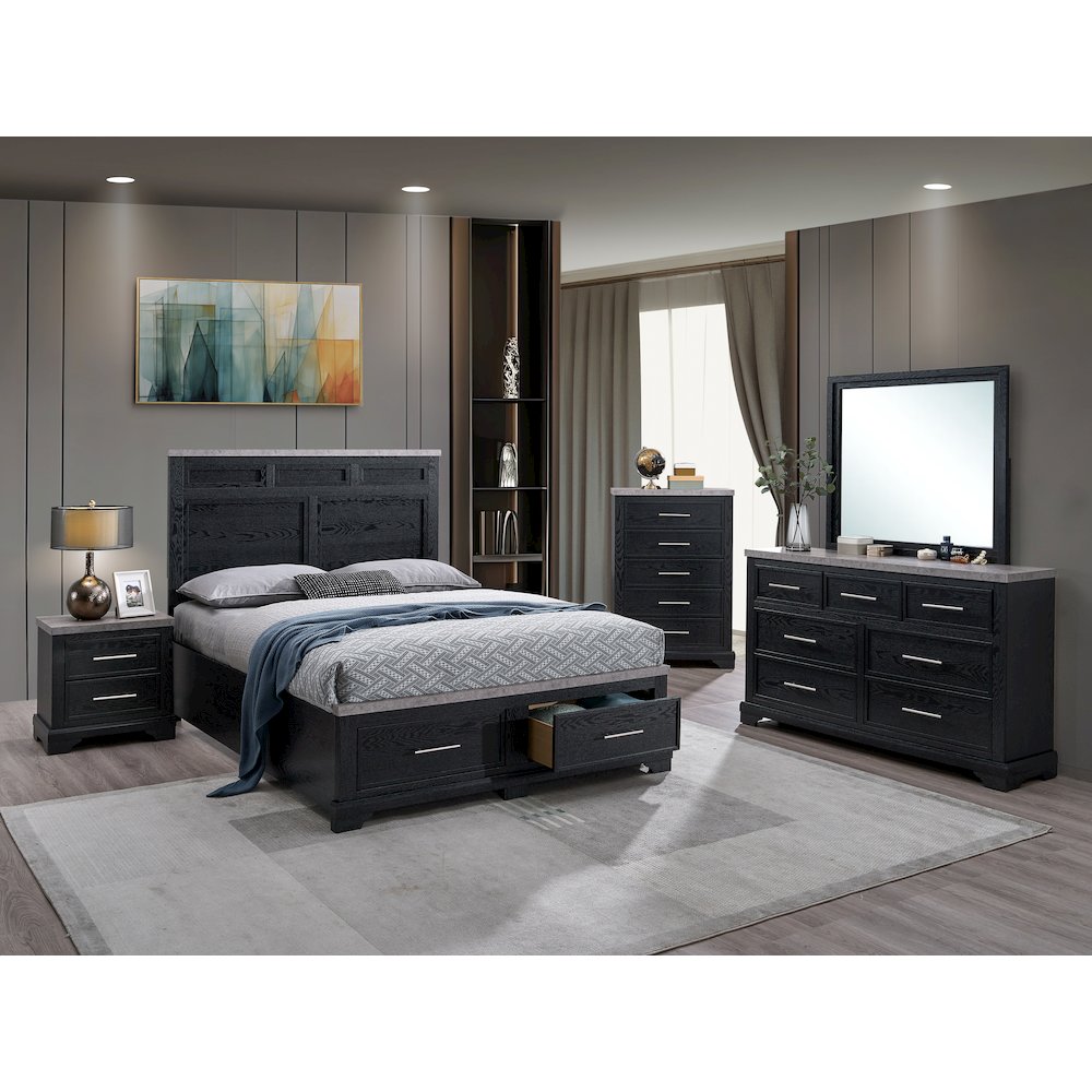 Glory Furniture Nick King Bed, Black. Picture 4