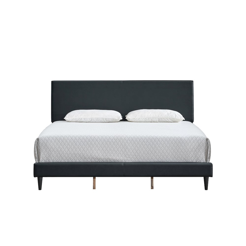 Baron King Size Platform Bed, Black. Picture 2