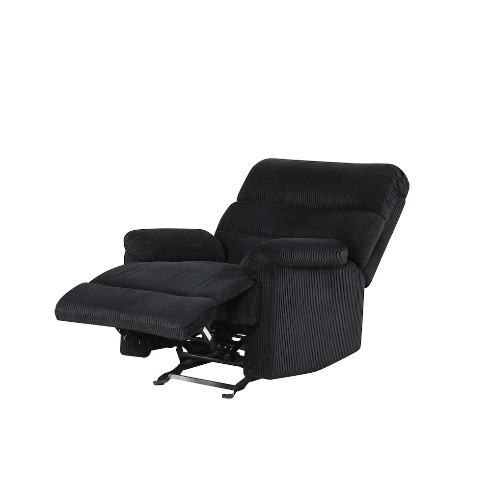 Glory Furniture Lucie Glider Recliner, Black Color. Picture 4