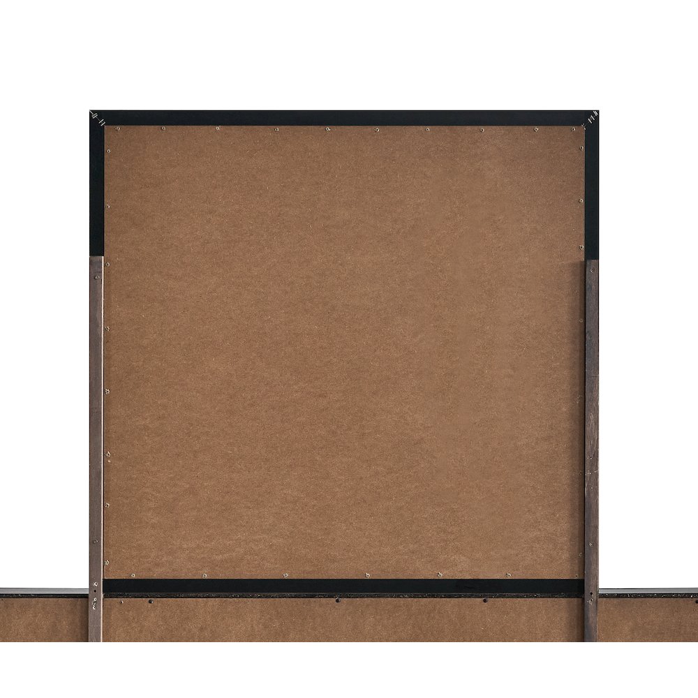 Wall Mirror with Wood Grain Frame, Modern Decorative Mirror for Bedroom. Picture 6
