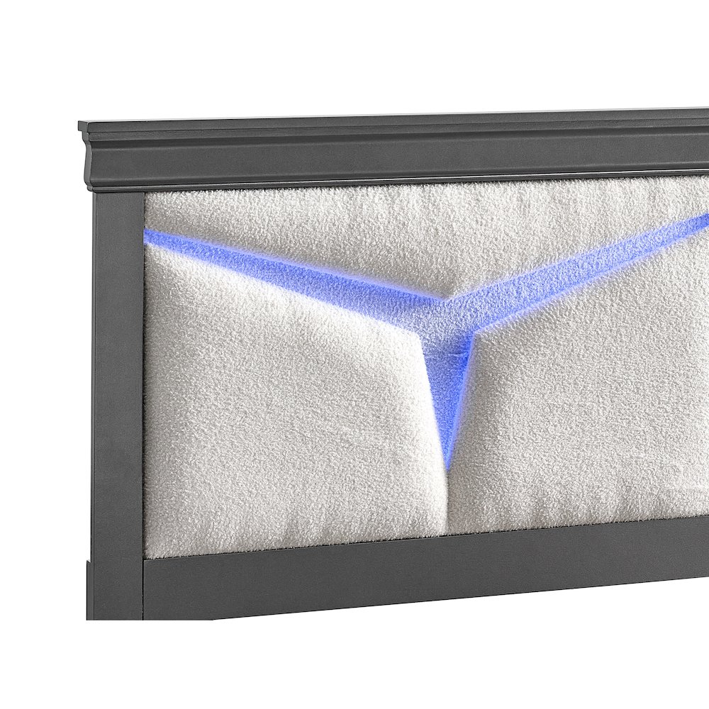 Glory Furniture Lorana Twin Bed, Gunmetal Gray Color. Picture 2