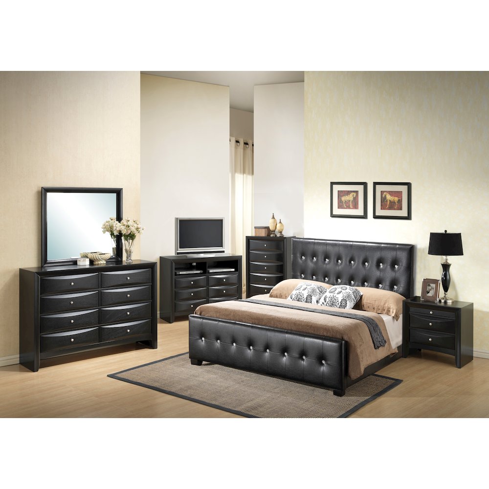 Glory Furniture Diamond Queen Bed in Black Color. Picture 6