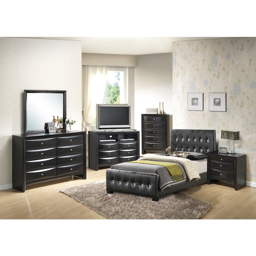 Glory Furniture Diamond Twin Bed in Black Color. Picture 6