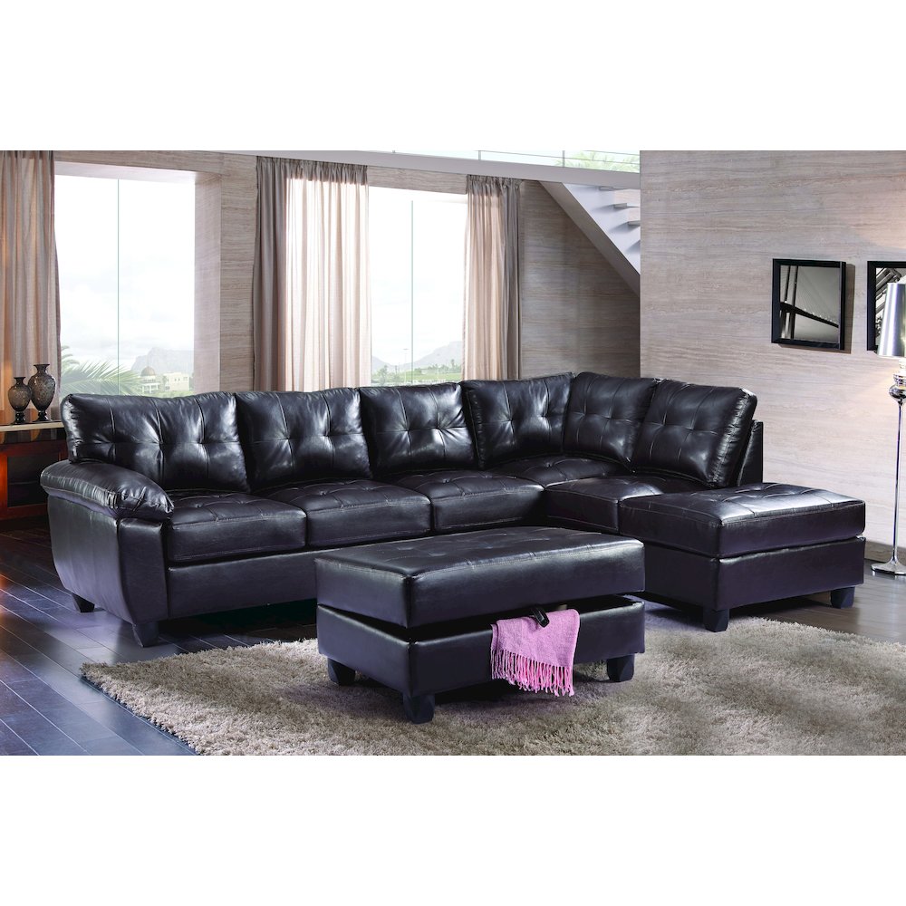 Glory Furniture Gallant Sectional in Cappuccino Color. Picture 7