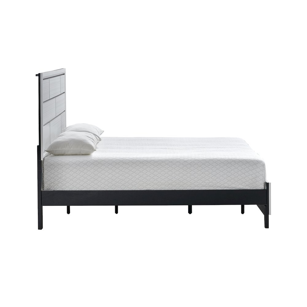 Contemporary Glasgow King Bed ( 2 Boxes) , White. Picture 6