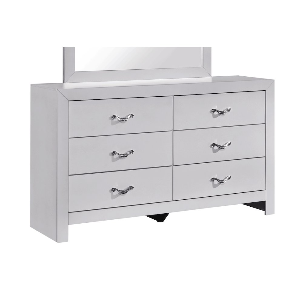 Glory Furniture Moreland Dresser, Sparkling White. Picture 1