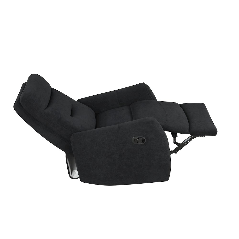 Glory Furniture Paterson Swivel Recliner, Black. Picture 6