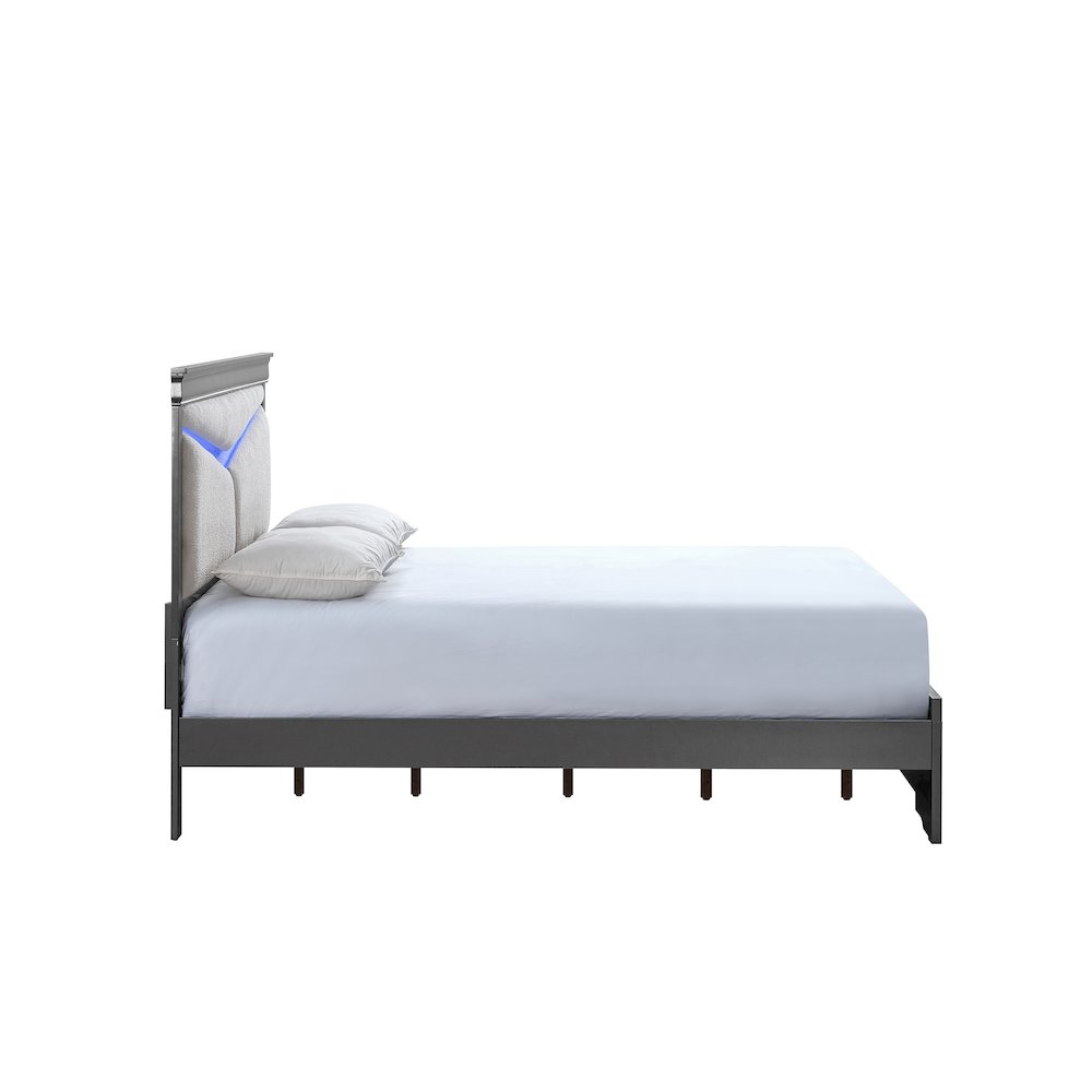 Glory Furniture Lorana Queen Bed, Gunmetal Gray Color. Picture 5
