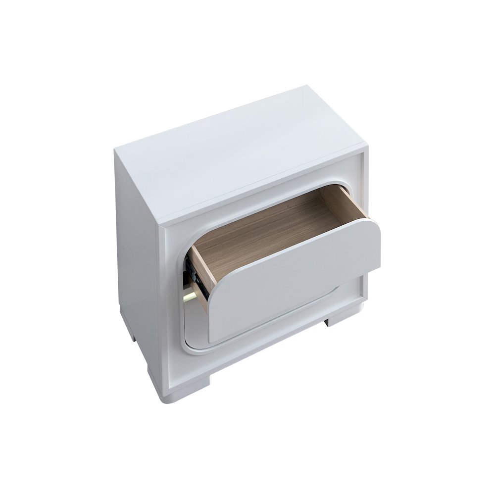 Glory Furniture Milan Nightstand, White. Picture 9