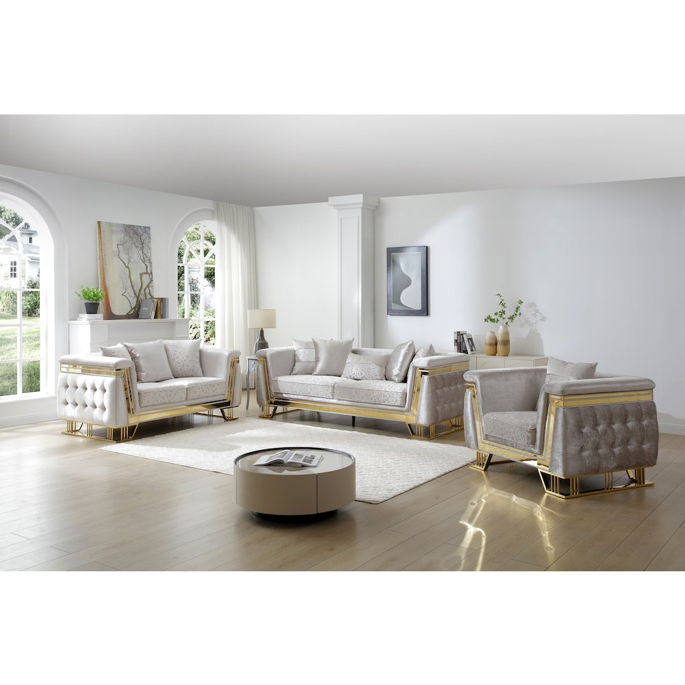 Teddy Ottoman - IVORY. Picture 2