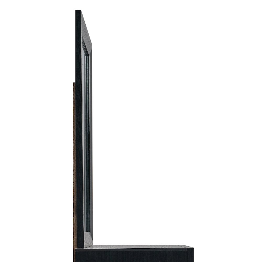 Decorative Wall Mirror, Rustic Framed Accent Mirror Living Room Bedroom, Black. Picture 5