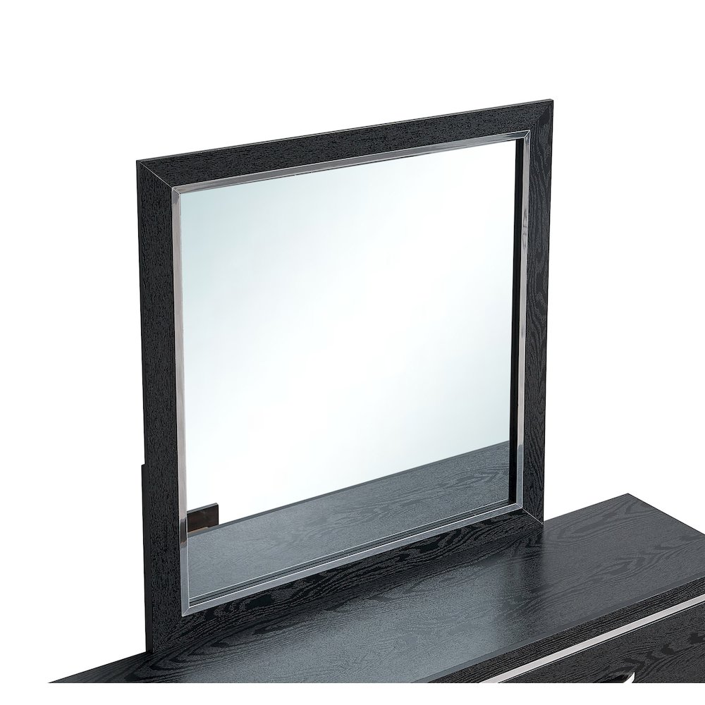 Contemporary Livingston Frame Mirror, Black. Picture 4