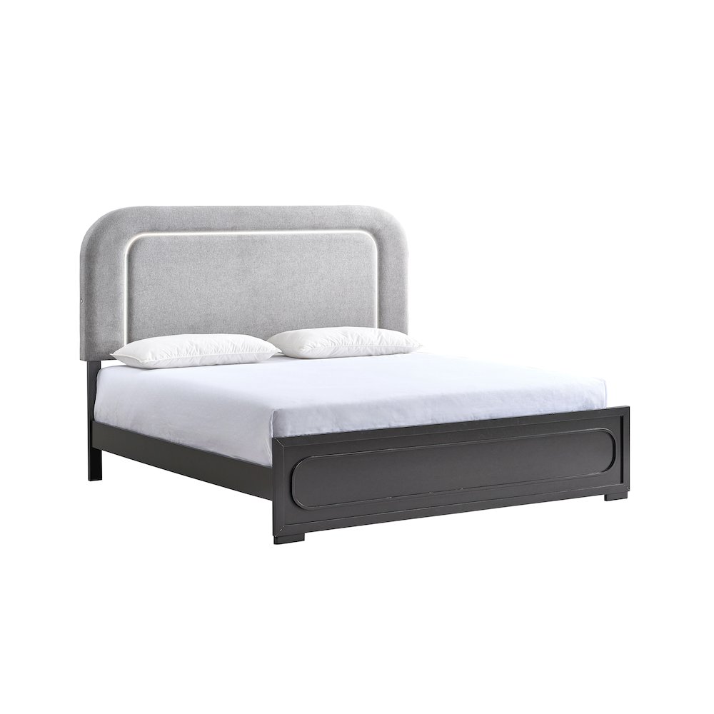 Glory Furniture Wave Queen Bed, Wenge. Picture 1