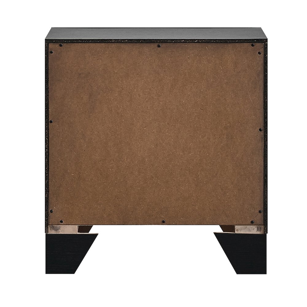 2-Drawer Nightstand with Modern Handles, Wood Grain Bedside Table for Bedroom. Picture 6