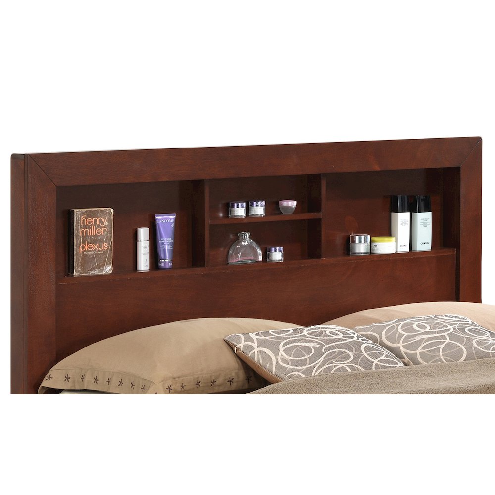 Glory Furniture Burlington King Storage Bed in Cherry Color. Picture 5