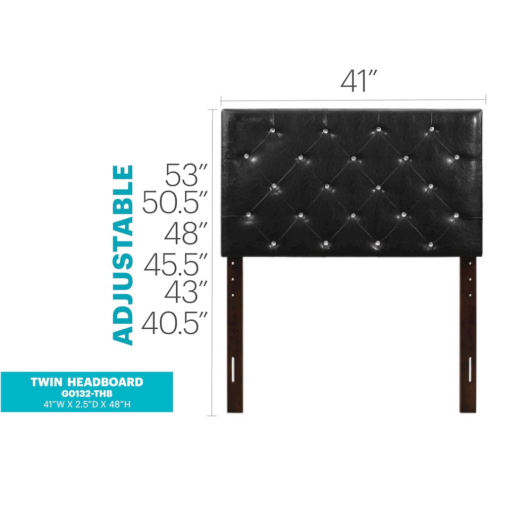 Glory Furniture Super Nova Twin Headboard in Black Color. Picture 7