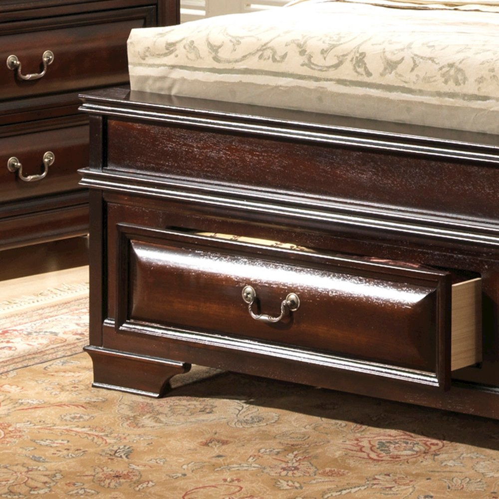 Glory Furniture LaVita King Storage Bed in Cappuccino Color. Picture 5