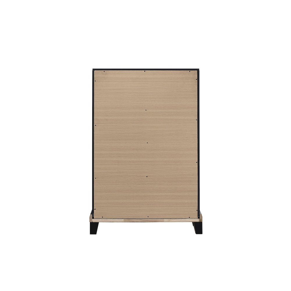 Contemporary Livingston 4 Drawer Chest, Black. Picture 1
