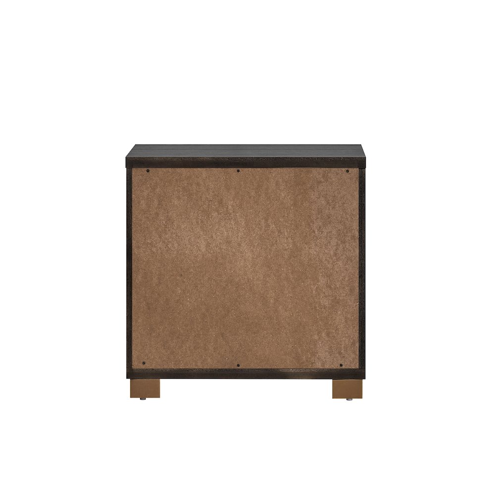Glory Furniture Steeler Nightstand, Black/Gold. Picture 2