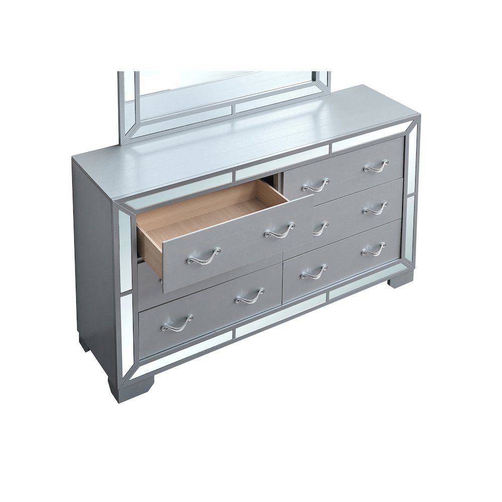 Glory Furniture Murry Dresser, Silver Color. Picture 4