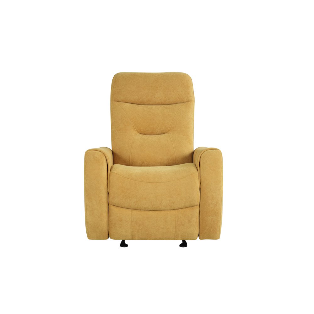 Glory Furniture Paterson Swivel Recliner, Yellow. Picture 3