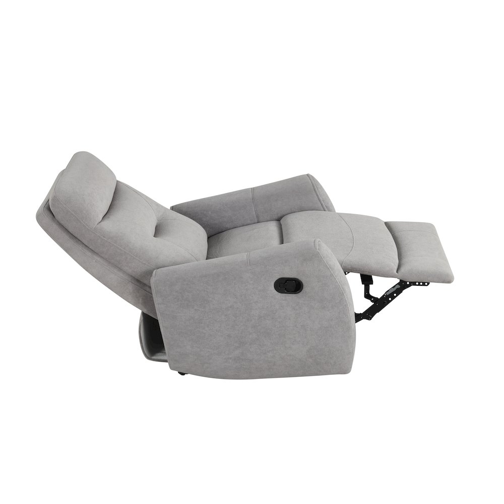 Glory Furniture Paterson Swivel Recliner, Gray. Picture 3