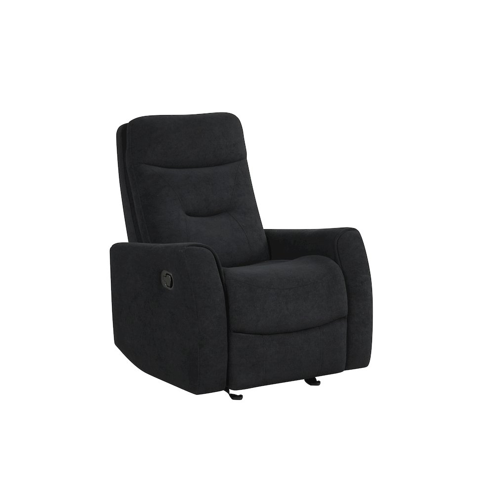 Glory Furniture Paterson Swivel Recliner, Black. Picture 1