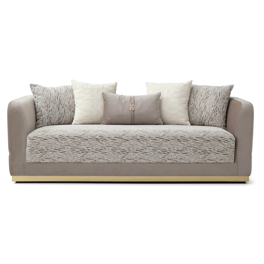 Upholstered Sofa Couch with Accent Pillows, Modern Style for Living Room. Picture 3