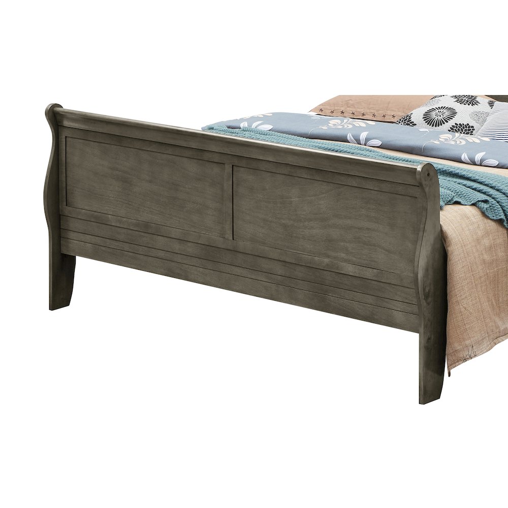 Glory Furniture Louis Phillipe King Bed in Gray Color. Picture 12
