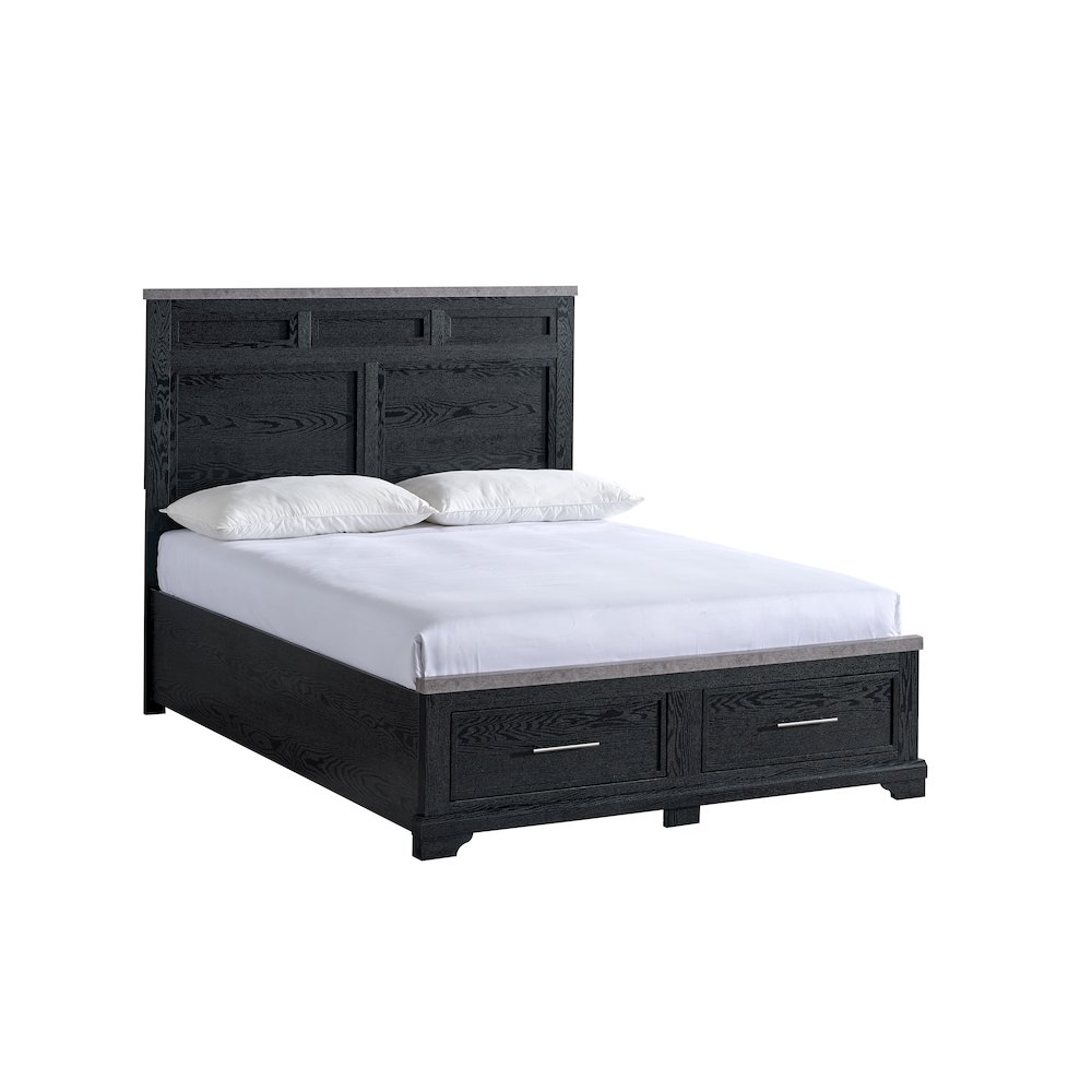 Glory Furniture Nick King Bed, Black. Picture 1