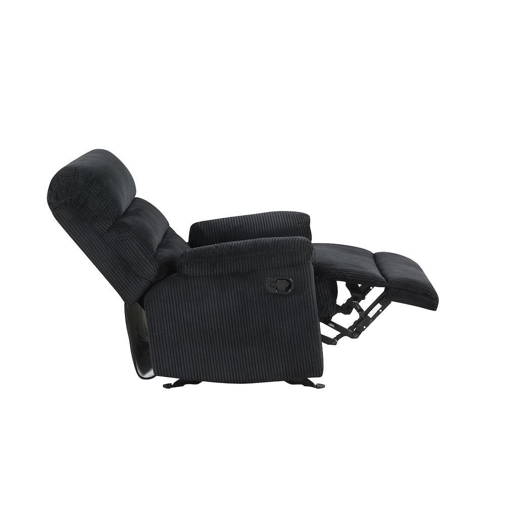 Glory Furniture Lucie Glider Recliner, Black Color. Picture 5