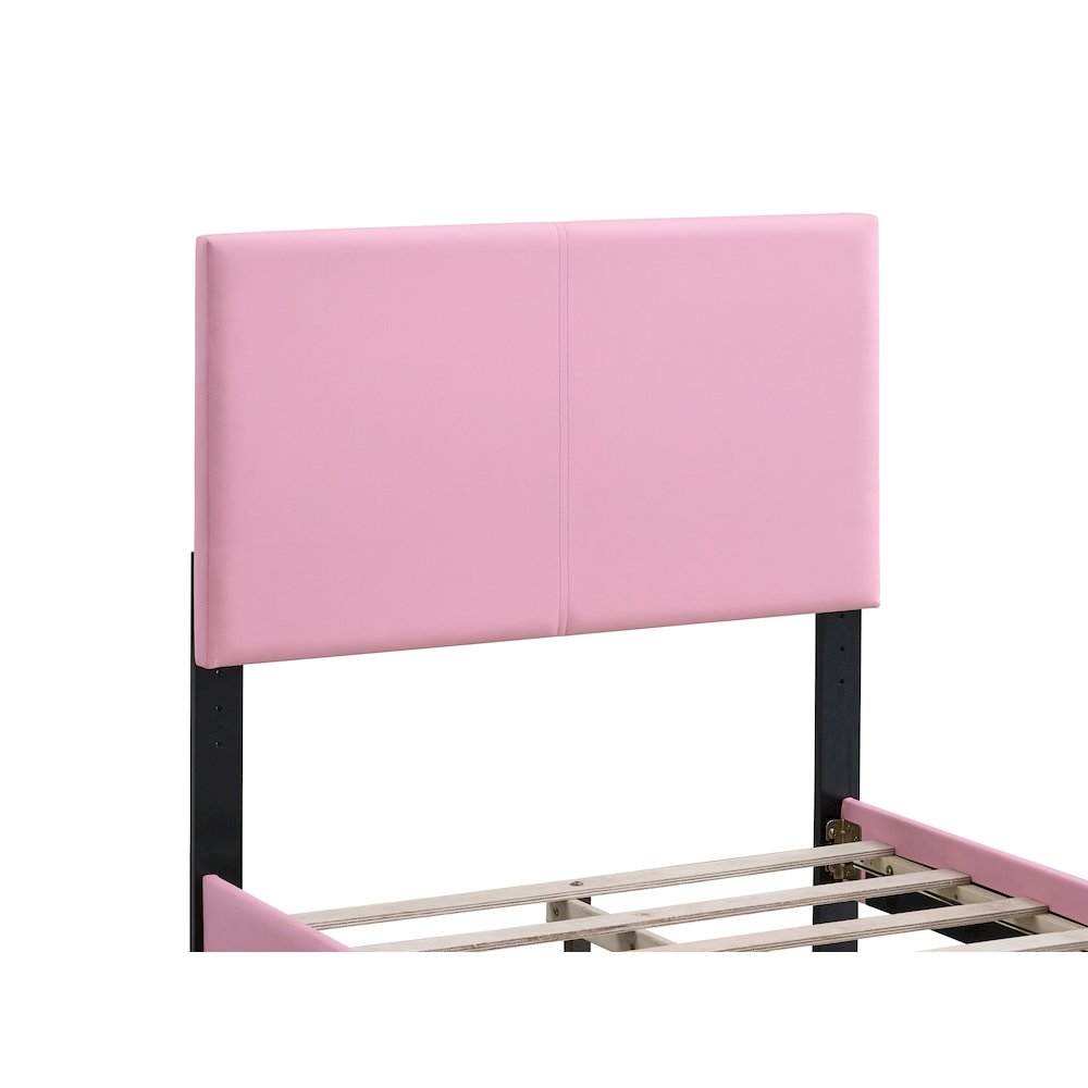 Baron Twin Platform Bed, Pink. Picture 4