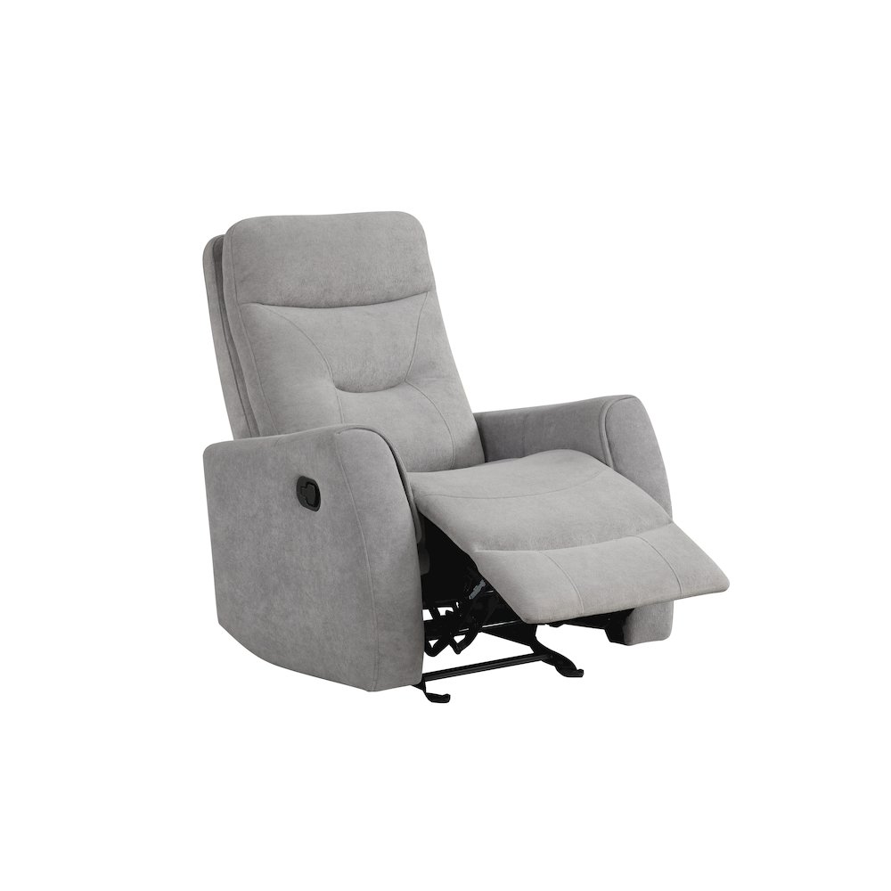 Glory Furniture Paterson Swivel Recliner, Gray. Picture 1