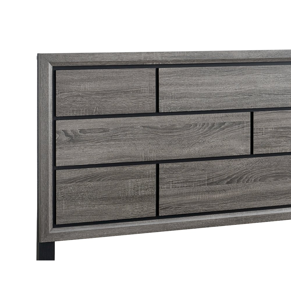 Contemporary Glasgow Queen Bed ( 2 Boxes) , Gray. Picture 5