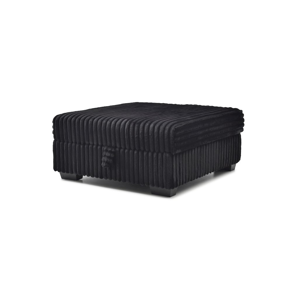 Teddy Ottoman - BLACK. Picture 1