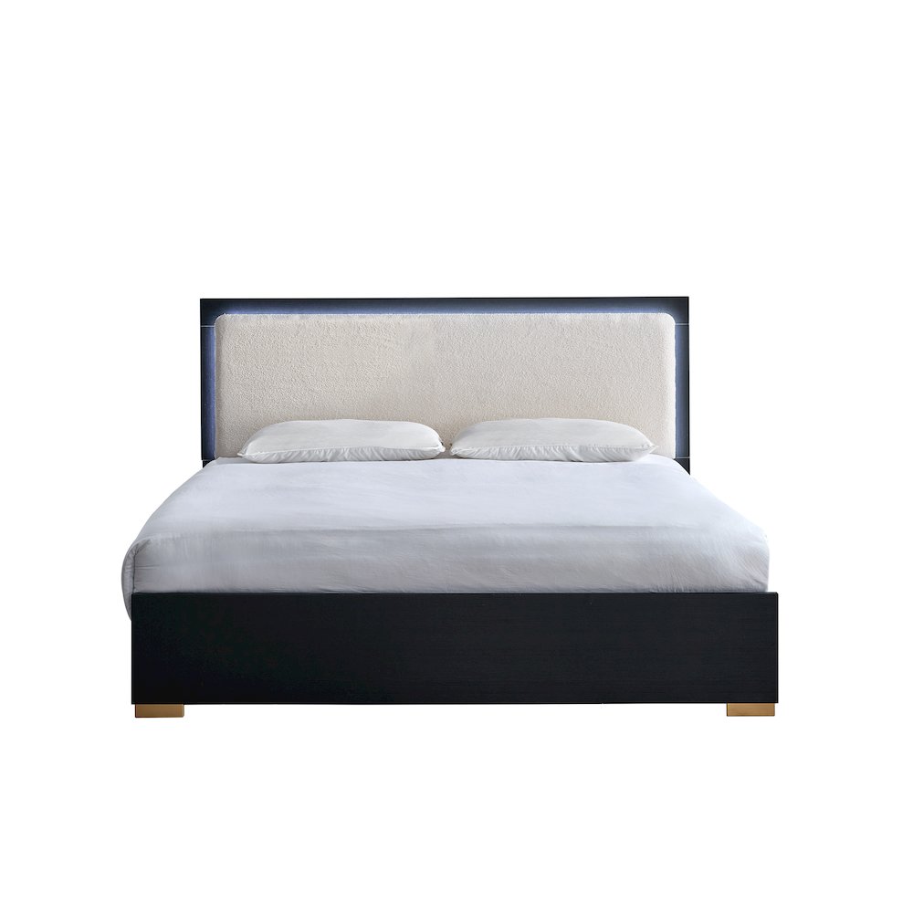 Glory Furniture Steeler King Bed, Black/Gold. Picture 4