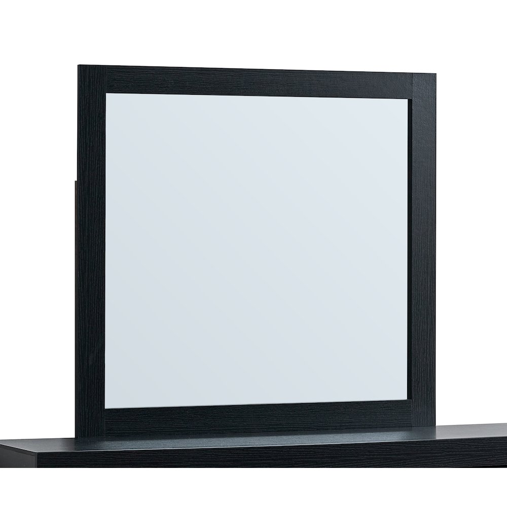 Wall Mirror with Wood Grain Frame, Modern Decorative Mirror for Bedroom. Picture 1