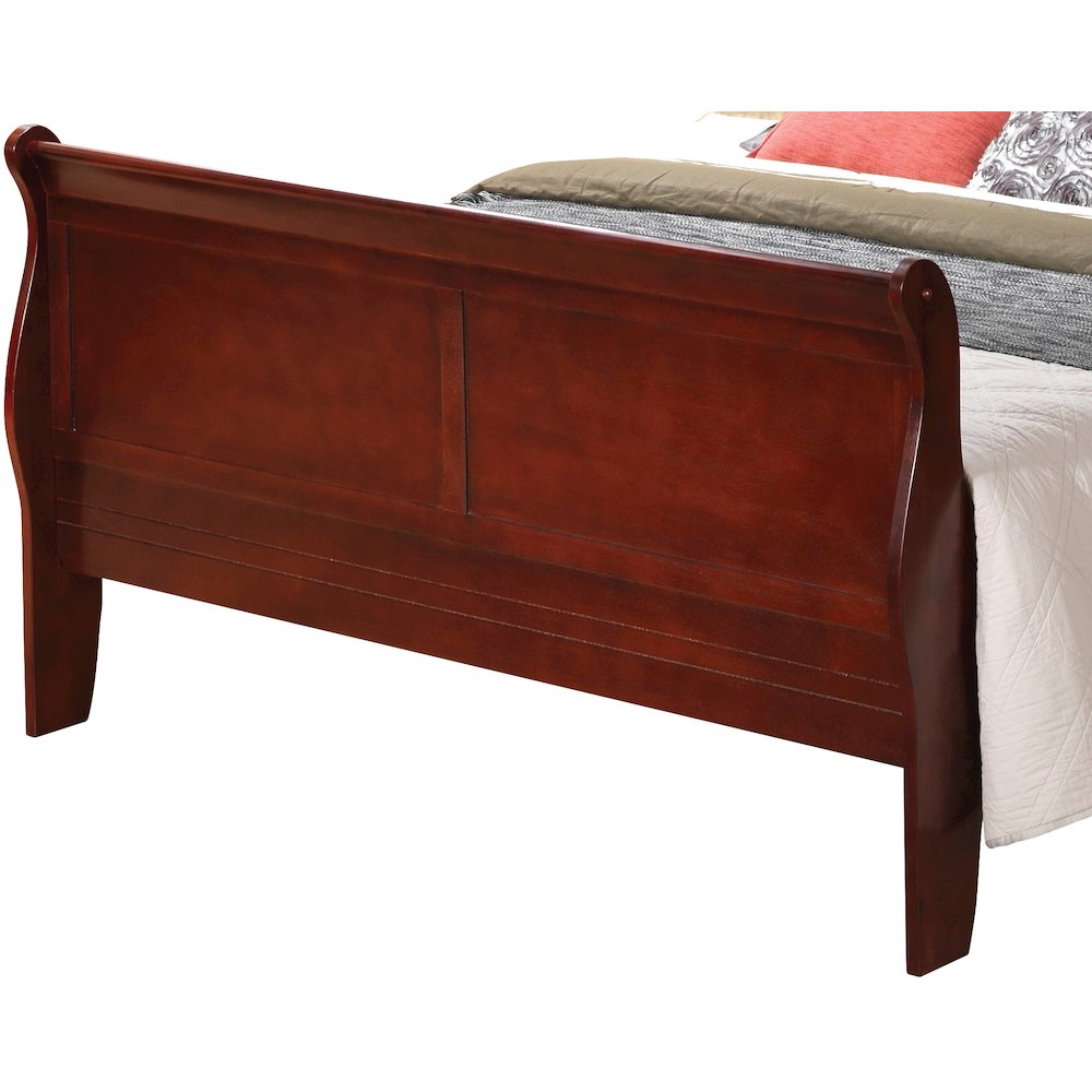 Glory Furniture Louis Phillipe King Bed in Cherry Color. Picture 8