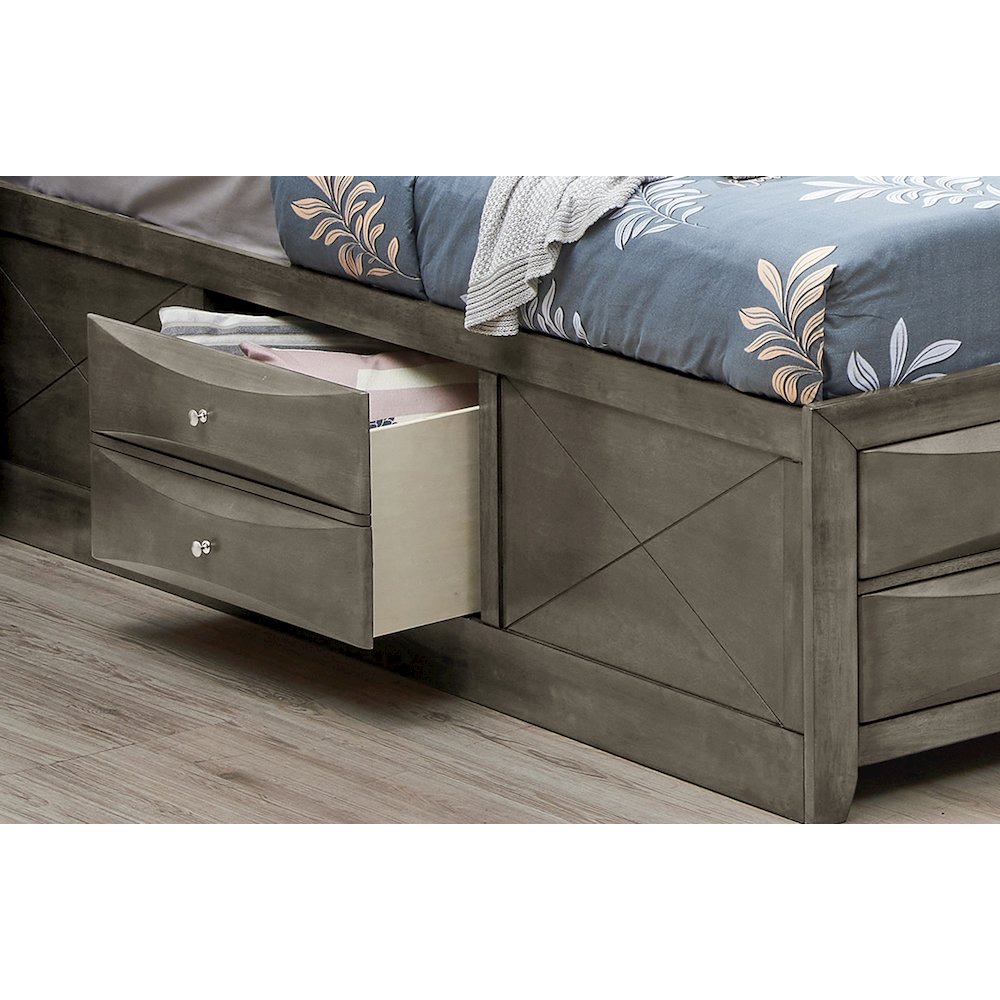 Glory Furniture Marilla King Storage Bed in Gray Color. Picture 7