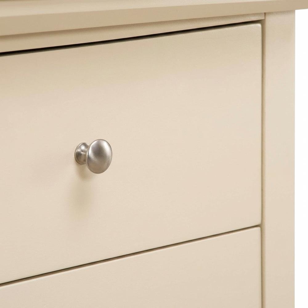 Beige Bedroom Nightstand with Dovetailed Drawers and Casual Style. Picture 4